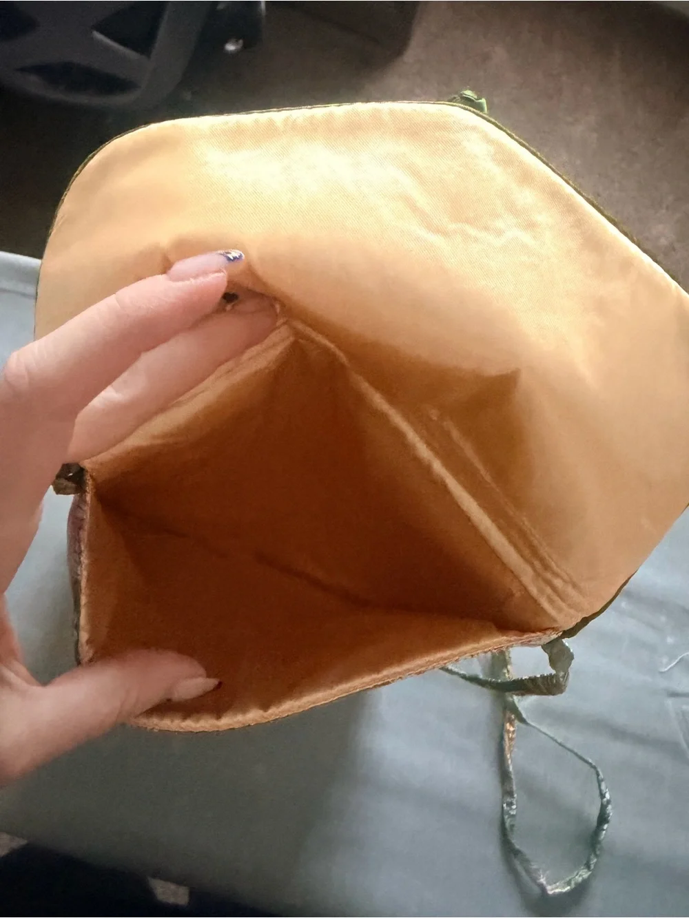 Embroidered Japanese Satin Crossbody Bag